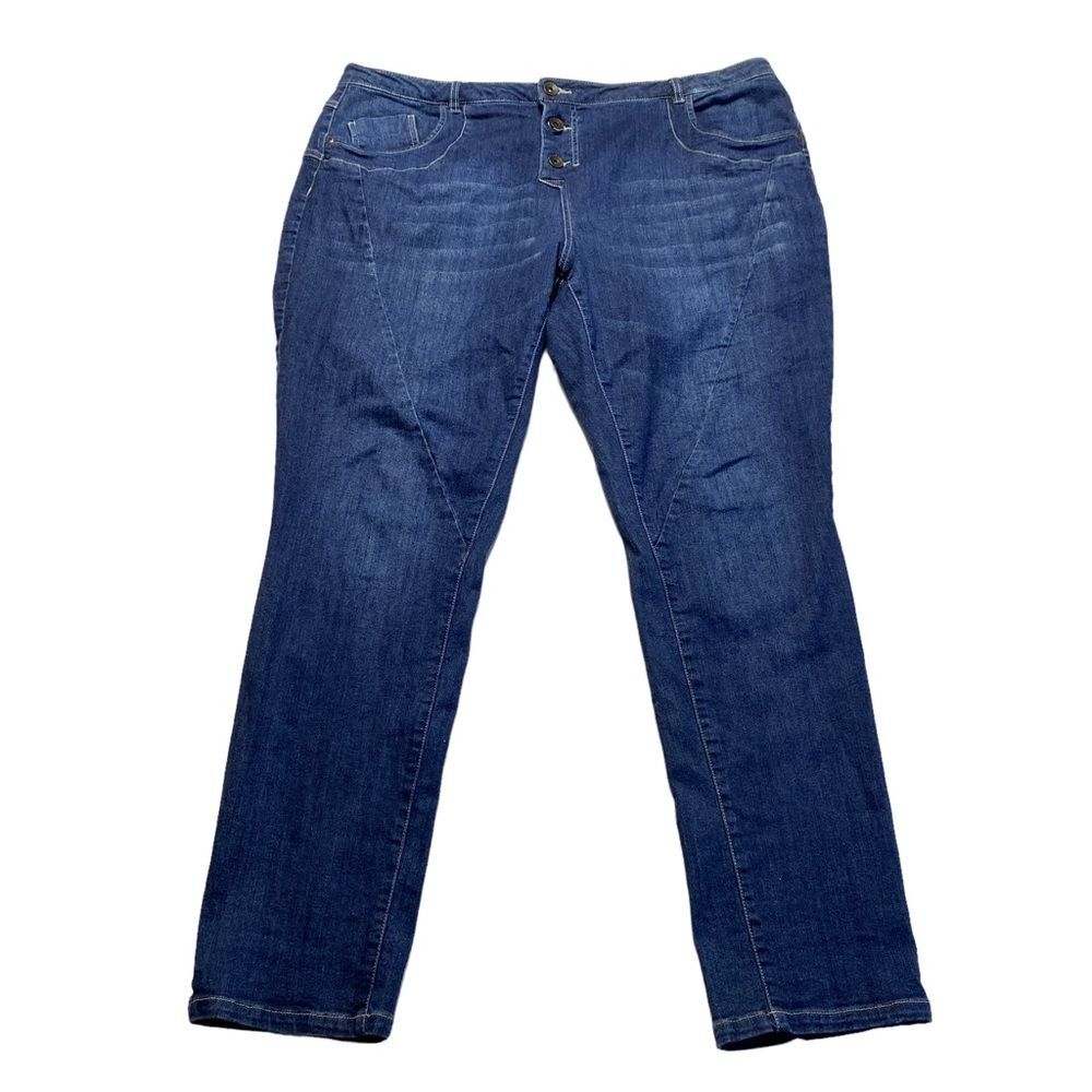 Ulla Popken Medium Wash Skinny Jeans Blue Sz 16